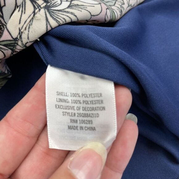 NWT Francescas Miami Mi Ami Blue Floral Sleeveless High Neck Dress Sz M $48 - Picture 6 of 11